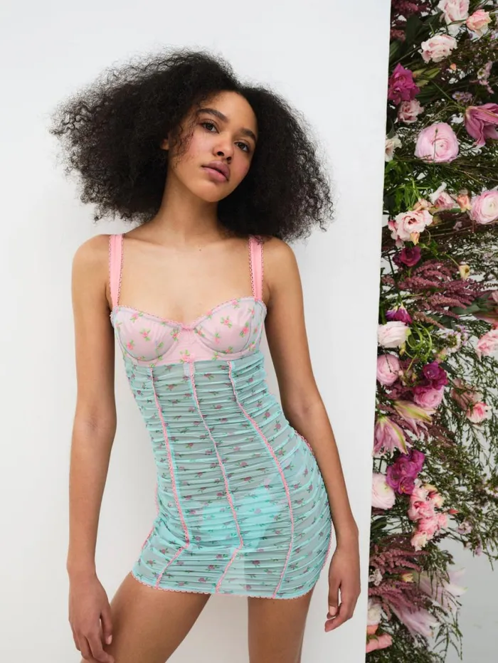 Women Lingerie For Love and Lemons Garden Party Slip Dress Multi