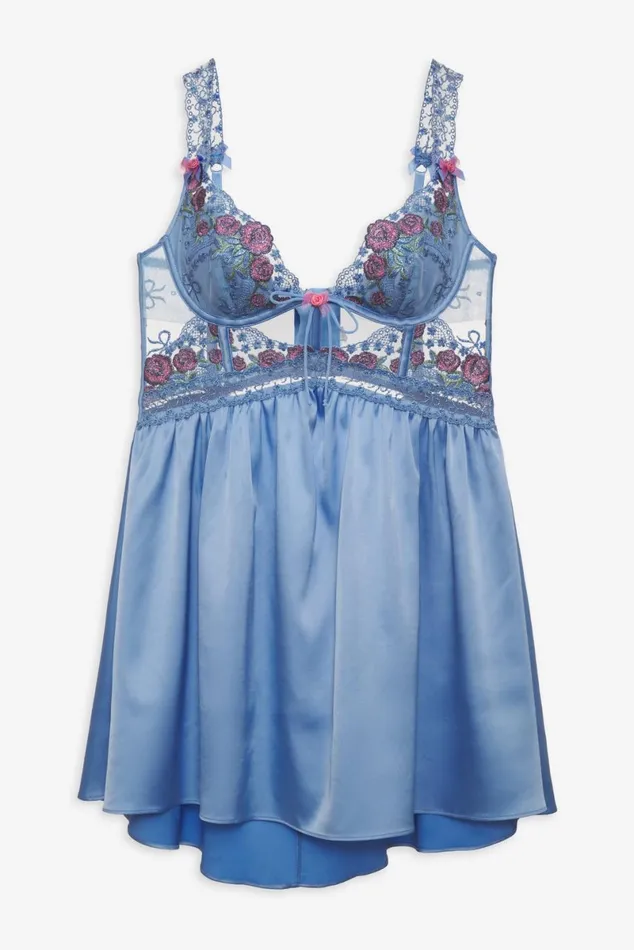 Women Lingerie For Love and Lemons Katara Slip Dress Blue