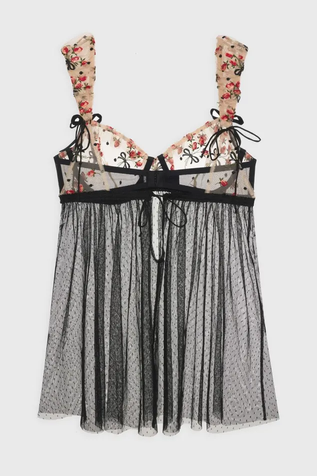 Women Lingerie For Love and Lemons Vera Babydoll Slip Dress Black Women Lingerie For Love and Lemons Vera Babydoll Slip Dress Black
