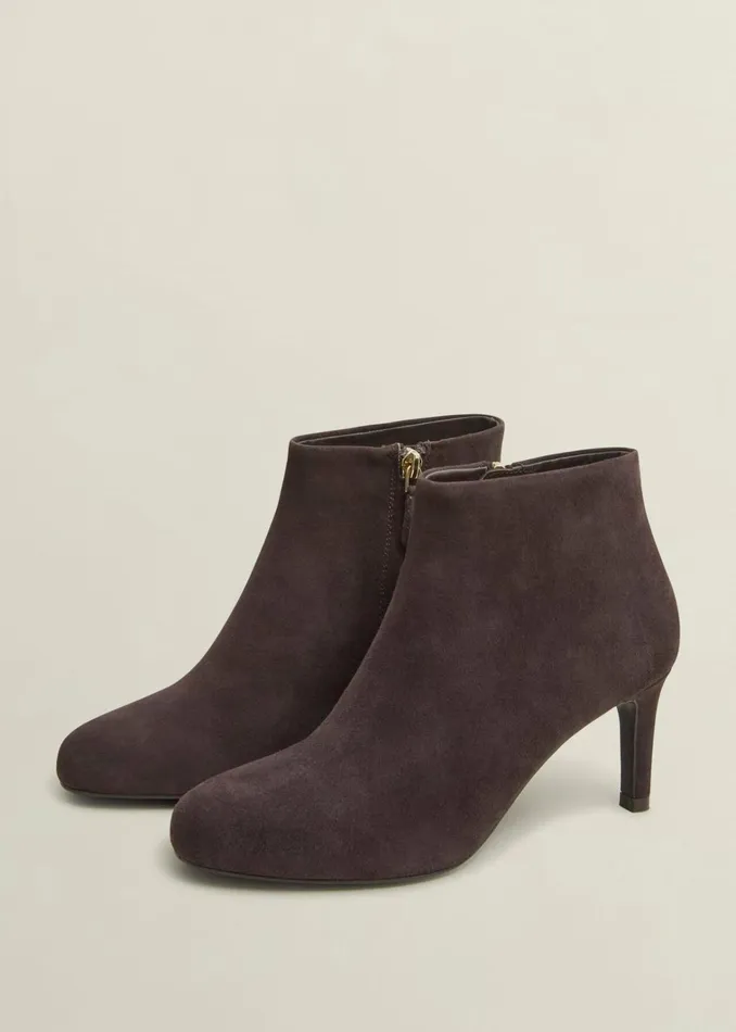 Women Lizzie Suede Ankle Boots Chocolate Brown Hobbs Boots