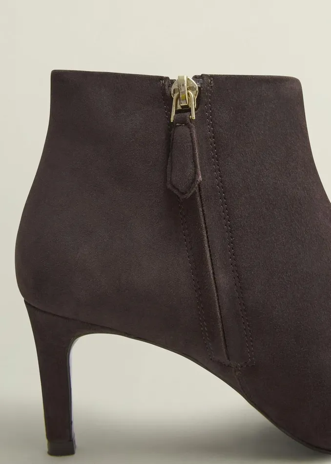 Women Lizzie Suede Ankle Boots Chocolate Brown Hobbs Boots