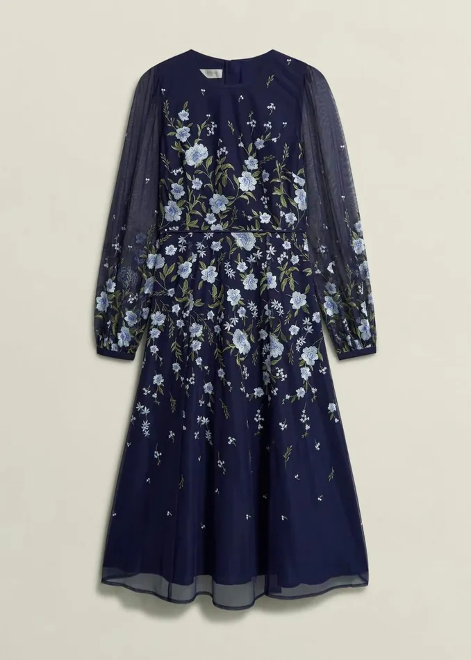 Women Lois Embroidered Dress Midnight Multi Hobbs Dresses and Jumpsuits