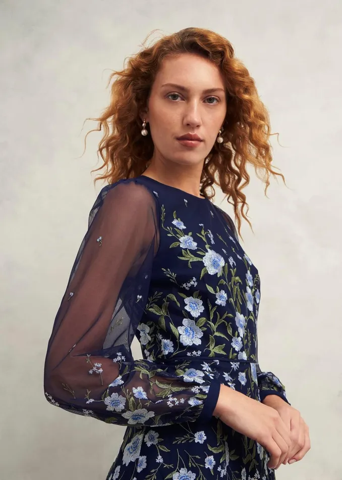 Women Lois Embroidered Dress Midnight Multi Hobbs Dresses and Jumpsuits