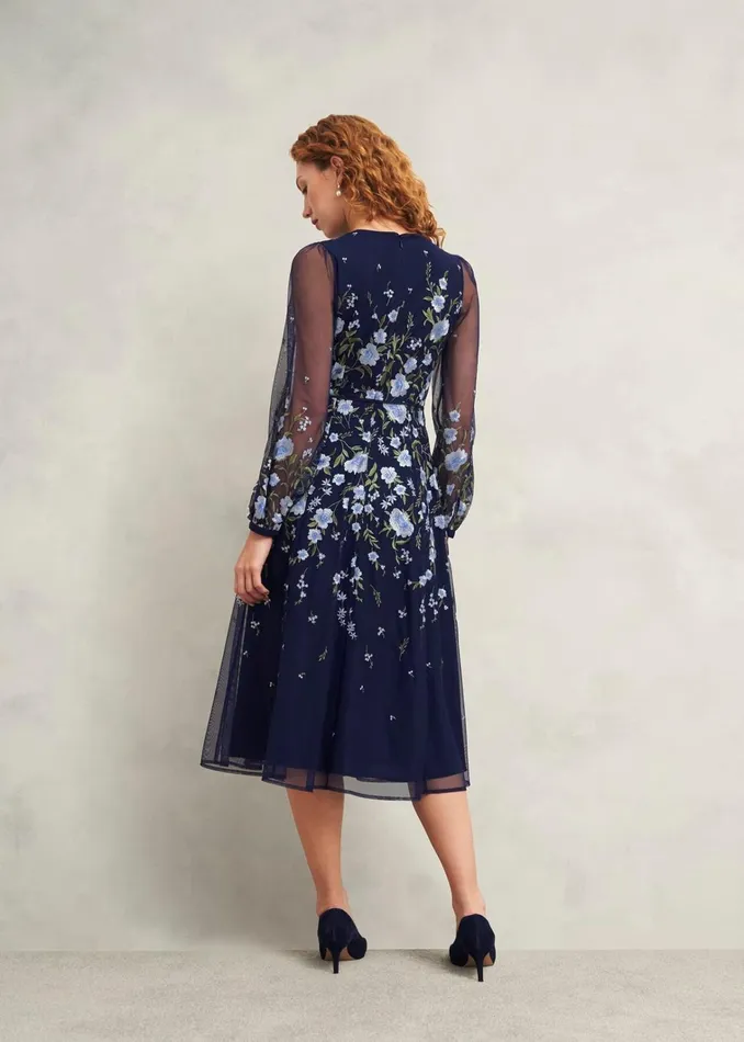 Women Lois Embroidered Dress Midnight Multi Hobbs Dresses and Jumpsuits