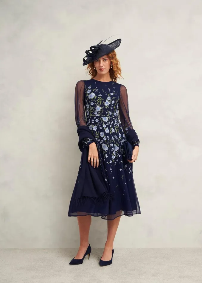 Women Lois Embroidered Dress Midnight Multi Hobbs Dresses and Jumpsuits