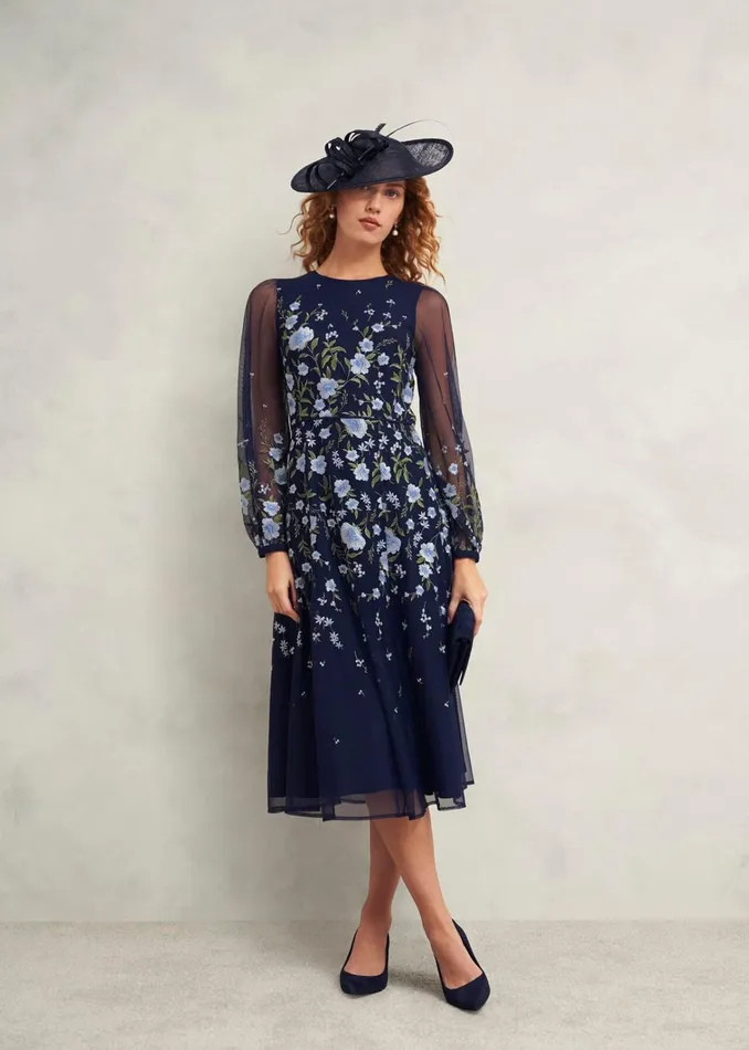 Women Lois Embroidered Dress Midnight Multi Hobbs Dresses and Jumpsuits