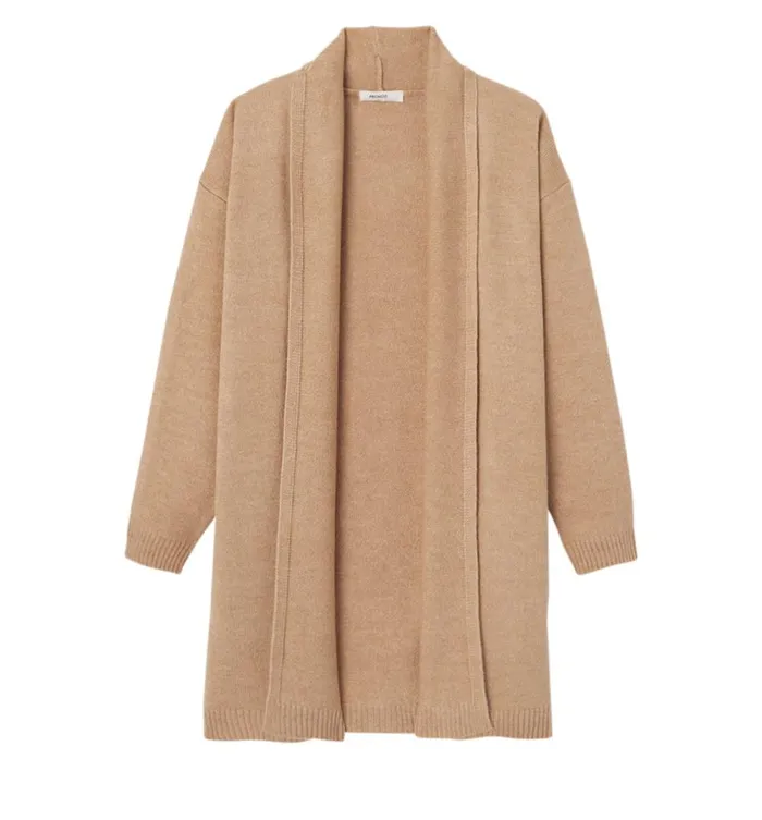 Women Long Knit Cardigan 8211 Beige Promod Jumpers And Cardigans