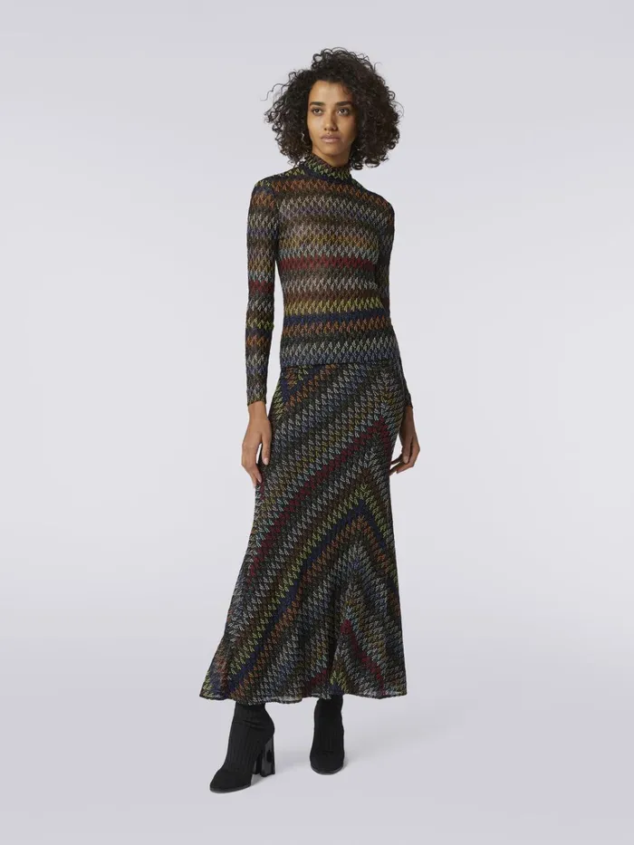 Women Long Lam Viscose Skirt Multicoloured Missoni Skirts Women Long Lam Viscose Skirt Multicoloured Missoni Skirts