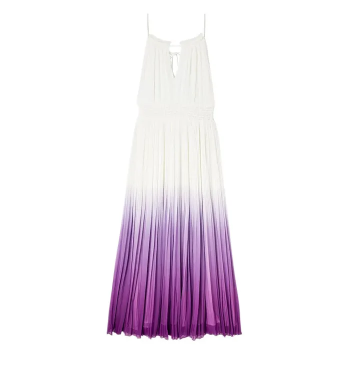Women Long Pleated Dress 8211 Multicolour Print Promod Dresses Women Long Pleated Dress 8211 Multicolour Print Promod Dresses