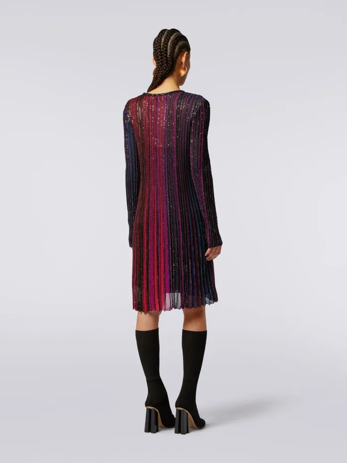 Women LongSleeved Dress With Sequins Multicoloured Missoni Dresses Women LongSleeved Dress With Sequins Multicoloured Missoni Dresses
