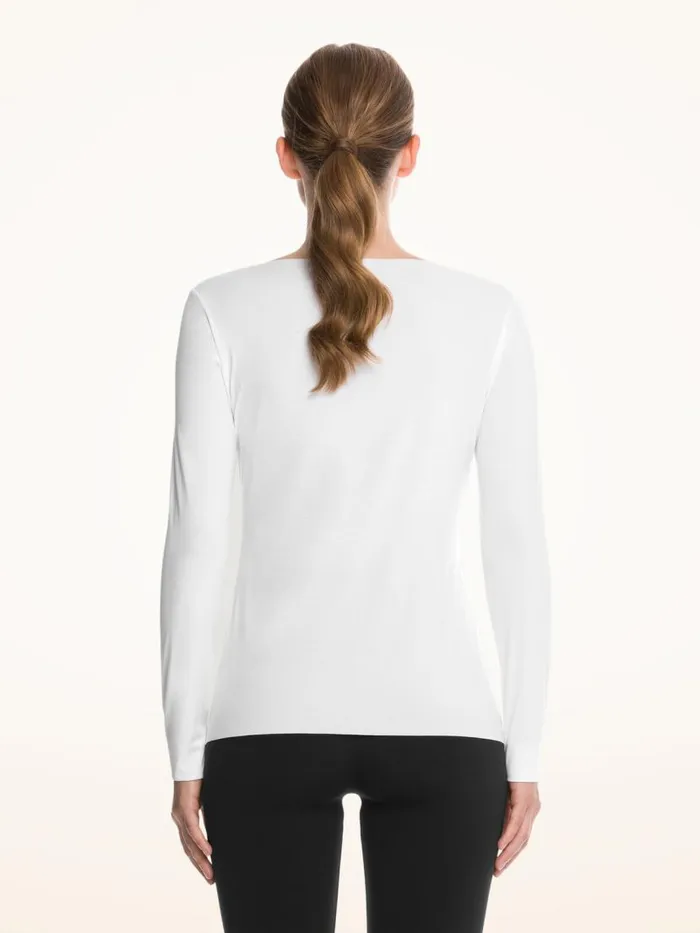 Women Longsleeved Tops Wolford Aurora Pure Pullover White