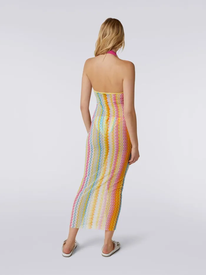 Women Long Viscose Tulle Cover Up Multicoloured Missoni Beachwear