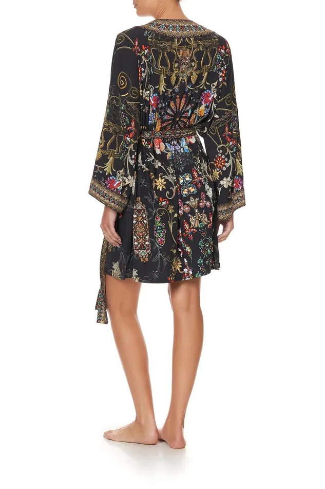 Women Loungewear Camilla Lounge Kimono With Tie Belt Dancing In The Dark
