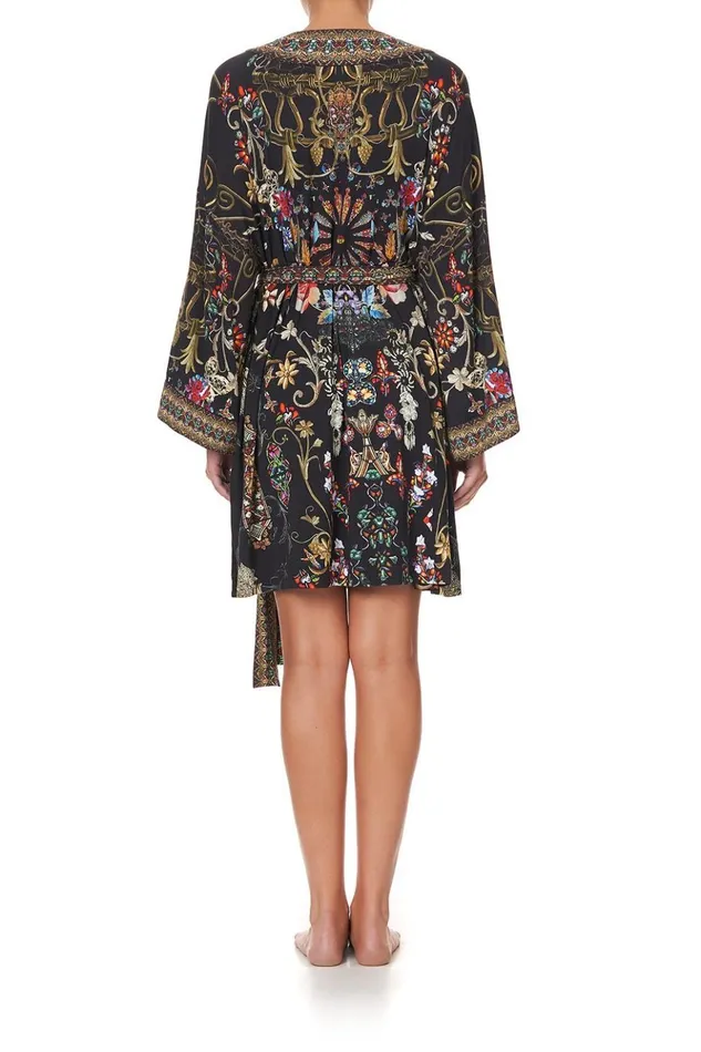Women Loungewear Camilla Lounge Kimono With Tie Belt Dancing In The Dark