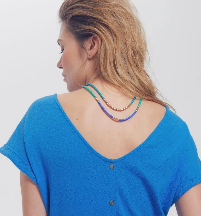 Women Love039 Embroidered Top 8211 Cobalt Promod Tops Women Love039 Embroidered Top 8211 Cobalt Promod Tops