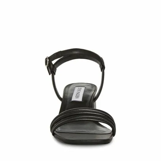 Women LUSTER BLACK LEATHER Black Leather Steve Madden Sandals Women LUSTER BLACK LEATHER Black Leather Steve Madden Sandals