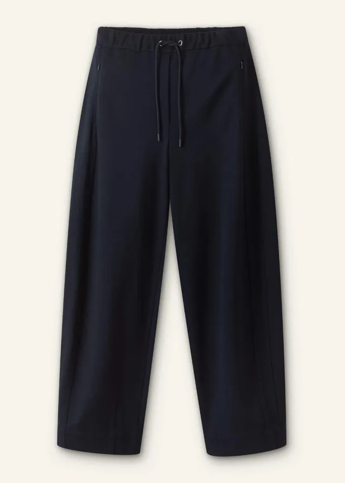 Women Luxe Travel Tailoring BarrelLeg Pant Navy MEEM