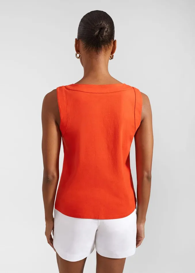 Women Maddy Cotton Top Hibiscus Red Hobbs Tops