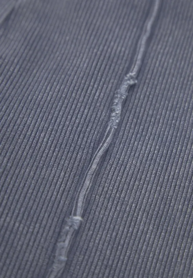 Women Manire De Voir Ribbed Flared Leggings Washed Blue
