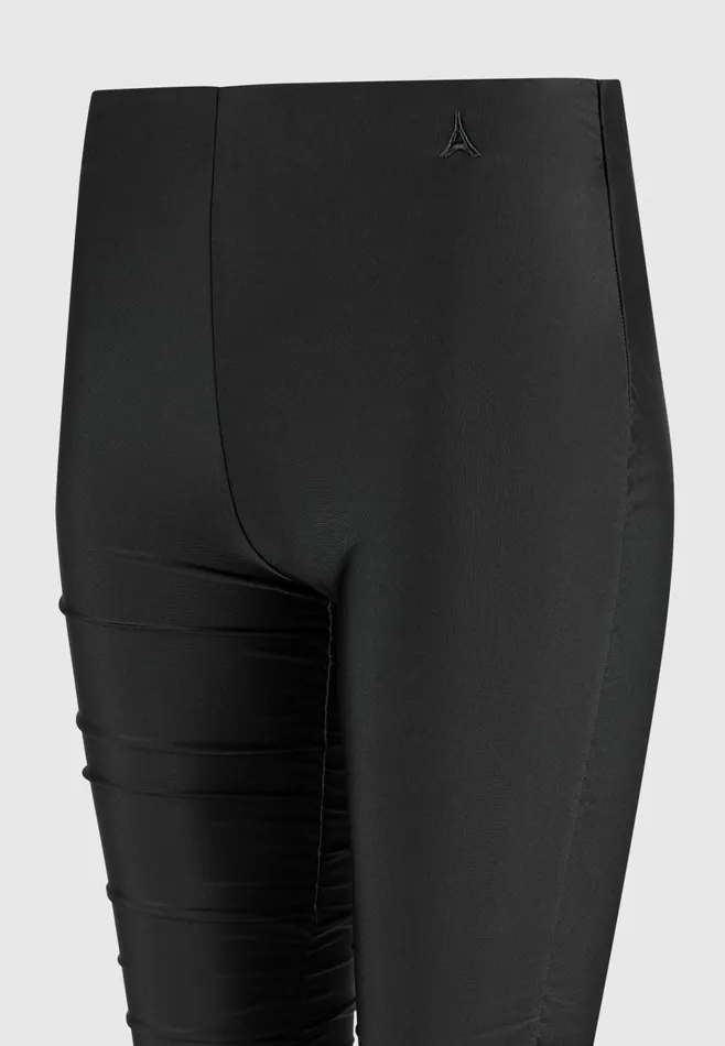 Women Manire De Voir Ruched Fit And Flare Leggings Black