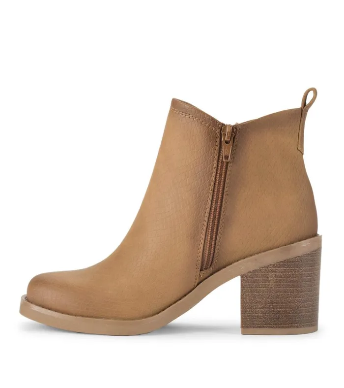 Women Maria Block Heel Bootie Sandstone Baretraps Booties