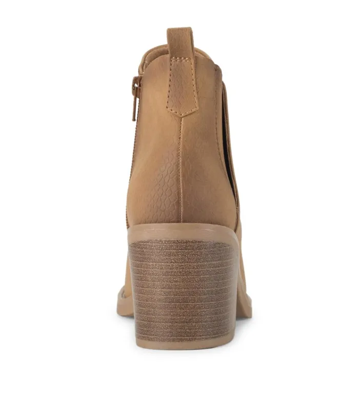 Women Maria Block Heel Bootie Sandstone Baretraps Booties