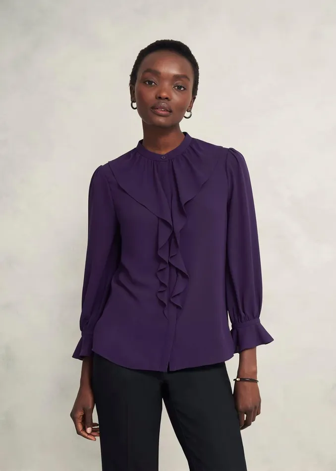 Women Maribella Blouse Grape Purple Hobbs Tops