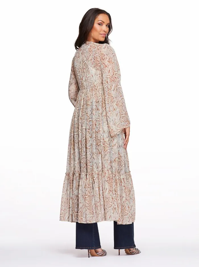 Women Marilyn Duster In Shadow Snake Jessica Simpson Jackets Blazers and Kimonos