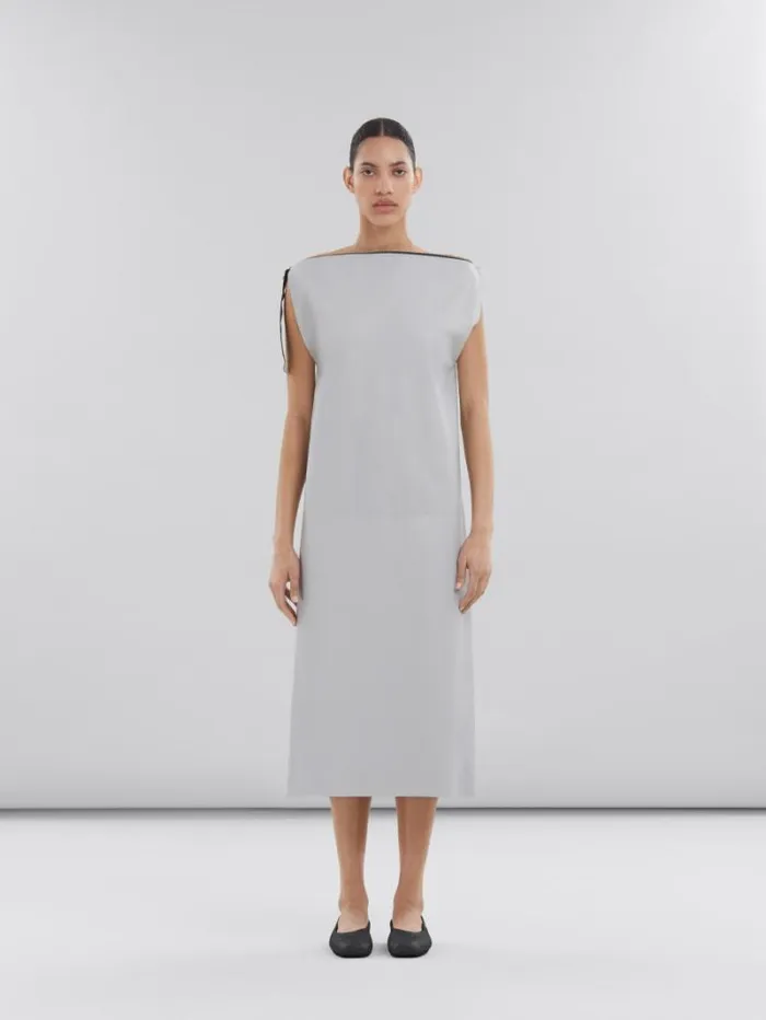 Women Marni Dresses Grey Sleeveless Nappa Dress
