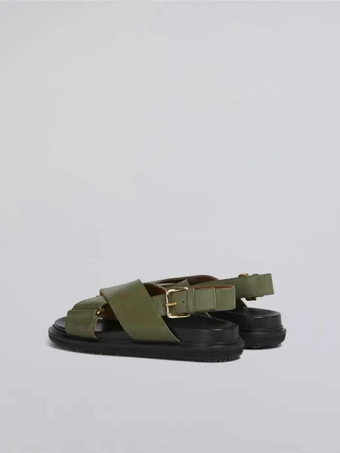 Women Marni Fussbett Green Leather Fussbett
