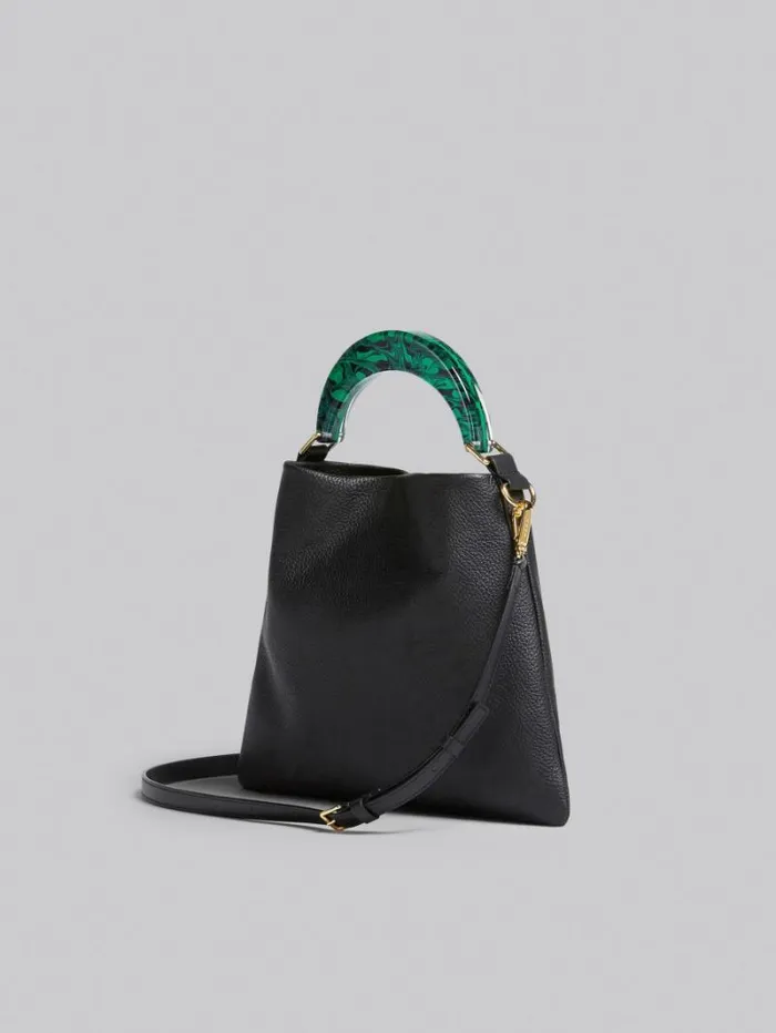 Women Marni Handbags Venice Small Bag In Black Leather