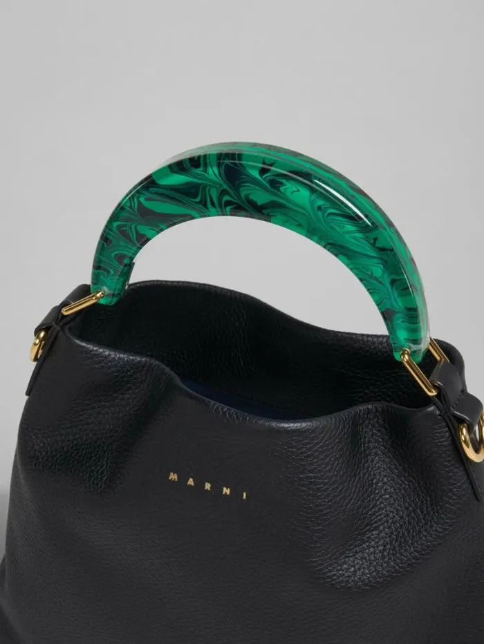 Women Marni Handbags Venice Small Bag In Black Leather