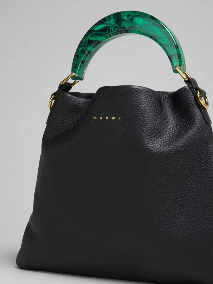 Women Marni Handbags Venice Small Bag In Black Leather