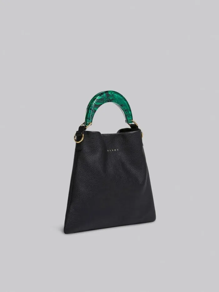 Women Marni Handbags Venice Small Bag In Black Leather