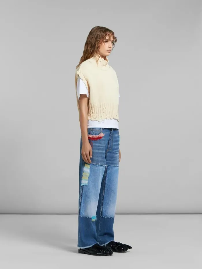 Women Marni Knitwear White Cotton Cropped Vest