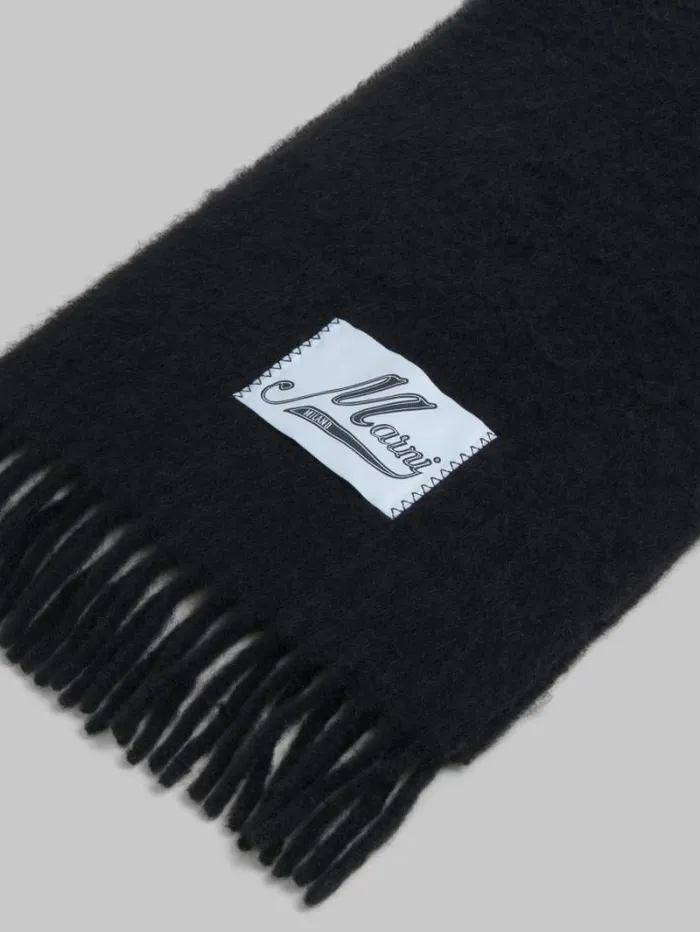 Women Marni Scarves Black Alpaca Scarf