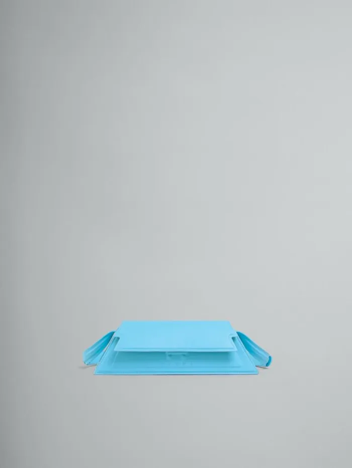 Women Marni Shoulder Bags Mini Trunkoise Bag In Smooth Light Blue Leather