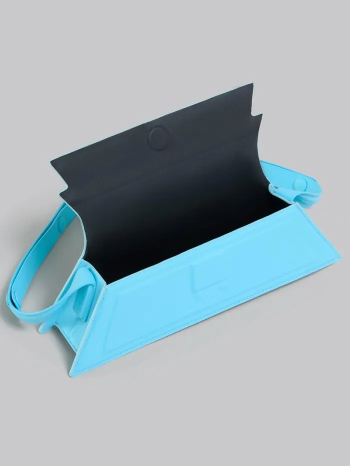 Women Marni Shoulder Bags Mini Trunkoise Bag In Smooth Light Blue Leather