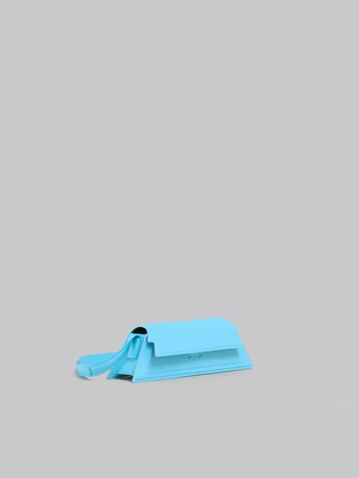 Women Marni Shoulder Bags Mini Trunkoise Bag In Smooth Light Blue Leather