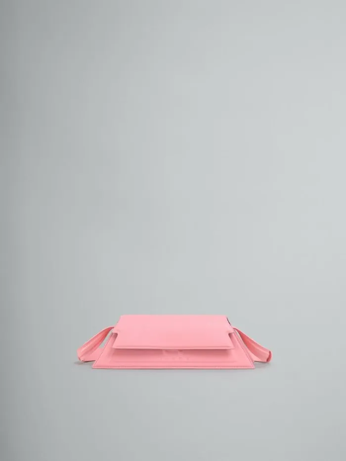 Women Marni Shoulder Bags Mini Trunkoise Bag In Smooth Light Pink Leather