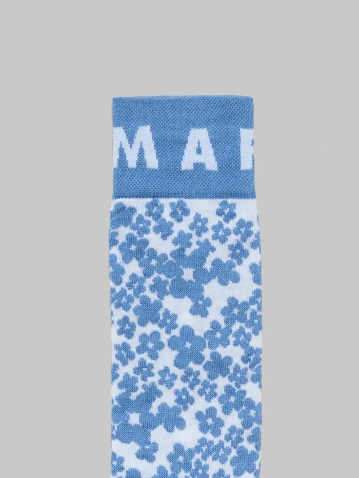 Women Marni Socks Blue Colour Block Socks