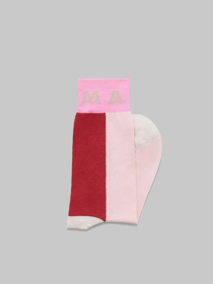 Women Marni Socks Pink Colour Block Socks