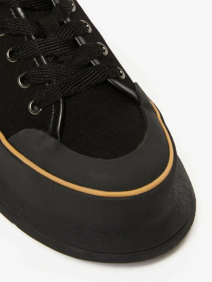 Women Max Mara Ankle Boots And Boots Canvas Laceup Boots Black