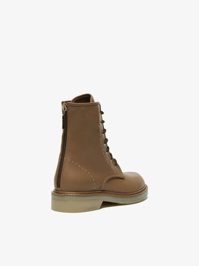 Women Max Mara Ankle Boots And Boots Leather Ankle Boots Hazelnut Brown
