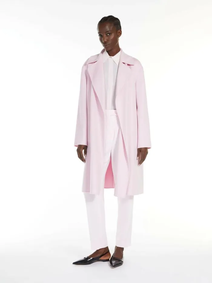 Women Max Mara Blouses Striped Crepe De Chine Shirt Pink