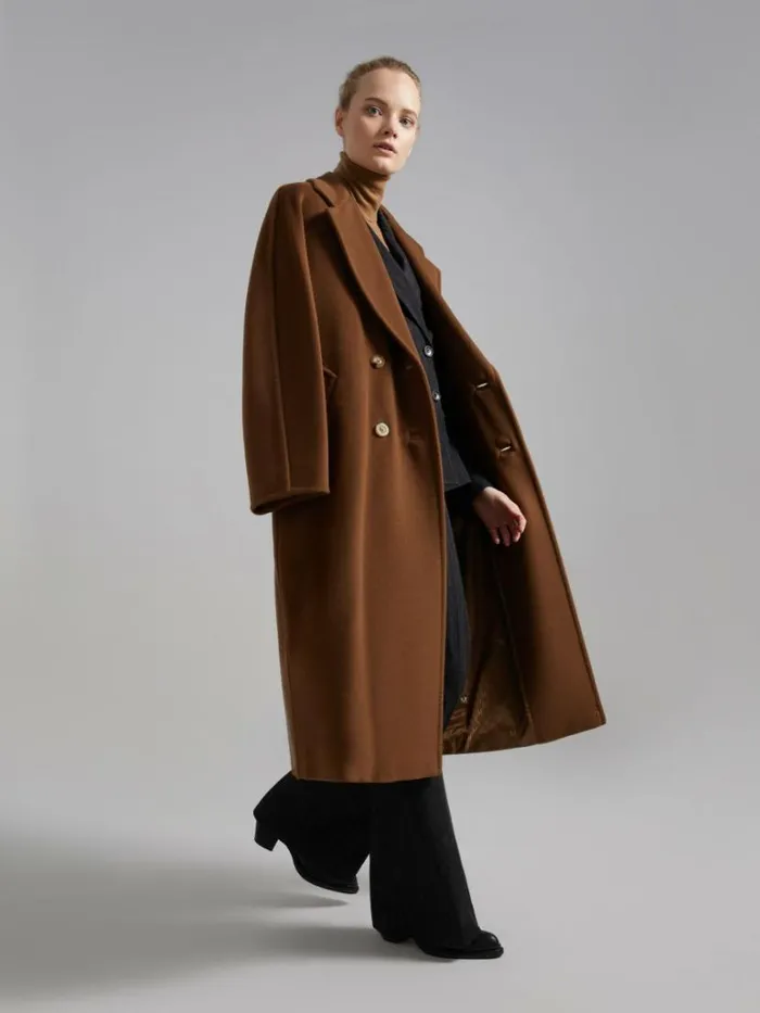 Women Max Mara Coats 101801 Icon Coat Caramel