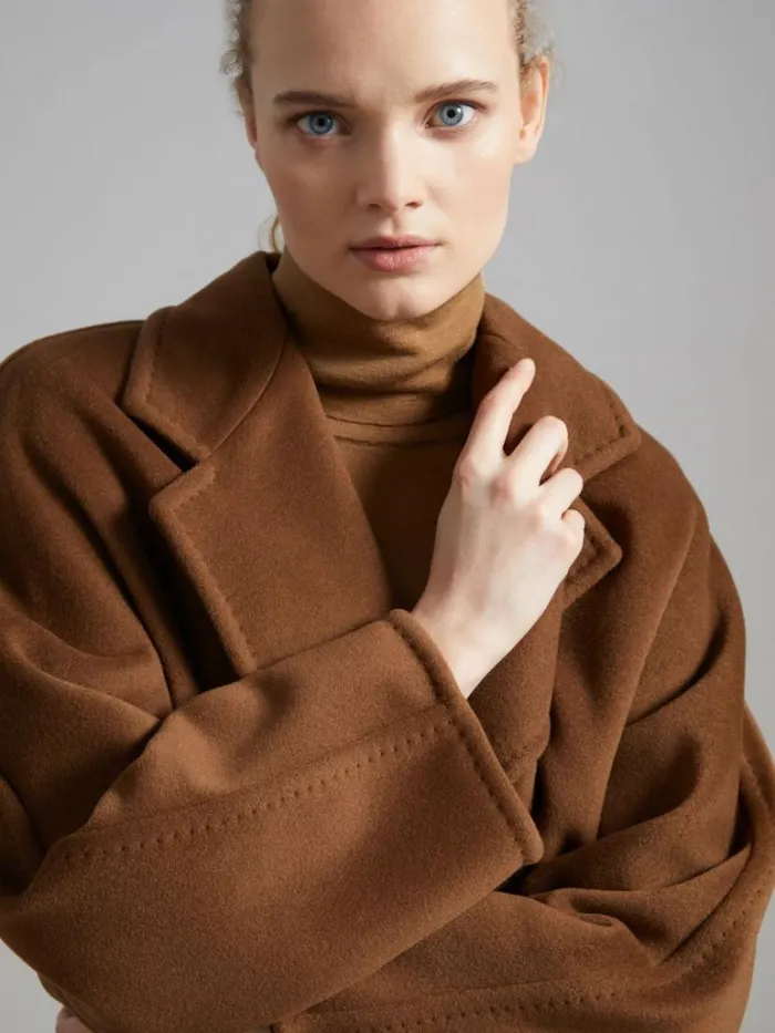 Women Max Mara Coats 101801 Icon Coat Caramel