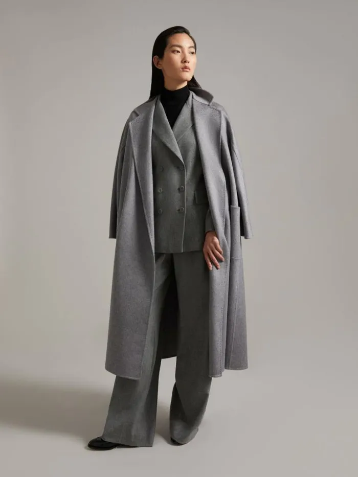 Women Max Mara Coats Ludmilla Icon Coat Light Grey