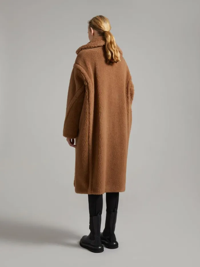 Women Max Mara Coats Teddy Bear Icon Coat Camel
