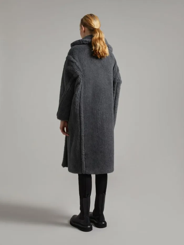 Women Max Mara Coats Teddy Bear Icon Coat Medium Grey